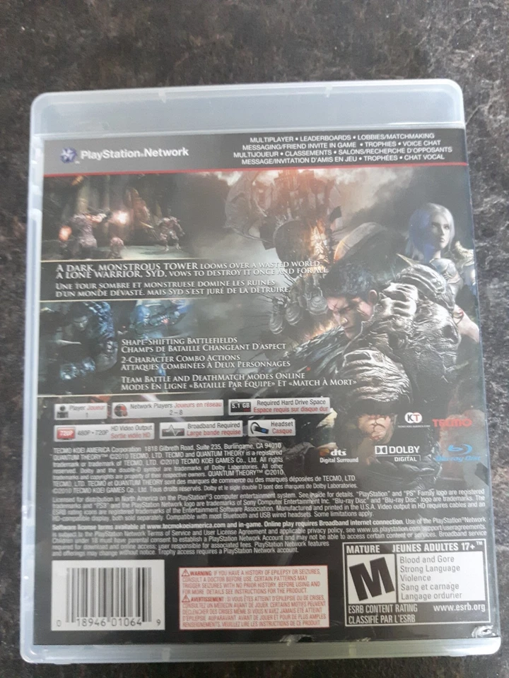 Quantum Theory 2010 PlayStation 3 PS3 Game COMPLETE Good Condition - Image 2 of 2