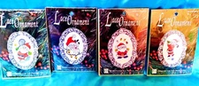 4 - SANTA LACE ORNAMENT CROSS STITCH KITS Christmas Bells Tennis Golf Juggling