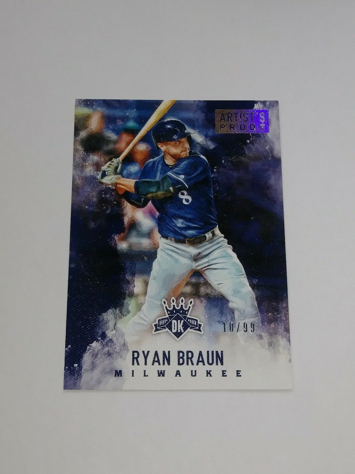 2017 Diamond Kings ** ARTIST'S PROOF GOLD ** #72 Ryan Braun #D / 99