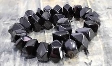 Natural Faceted Obsidian Nuggets, 10-11x8-10x7-8mm, Approx 23 pcs