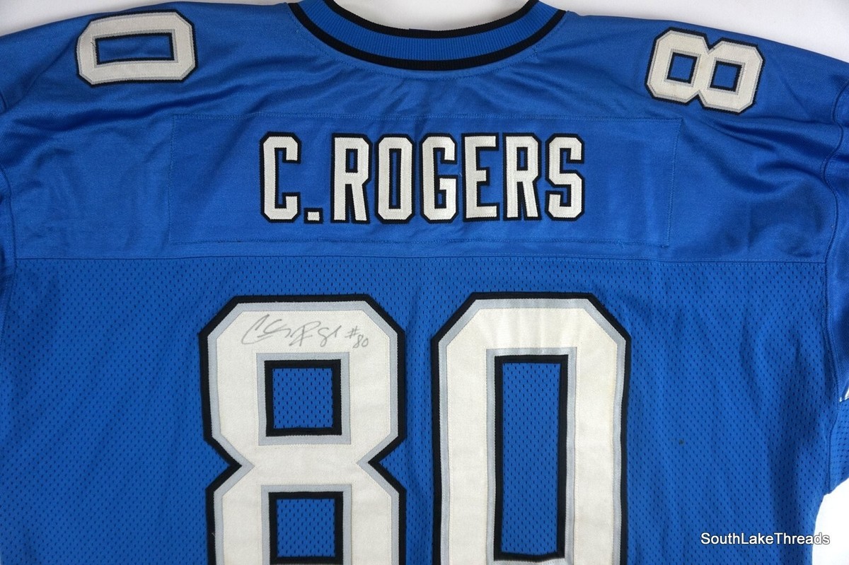 LIONS C.ROGERS ユニフォーム Detroit Lions Charles Rogers Authentic Gamer Autographed