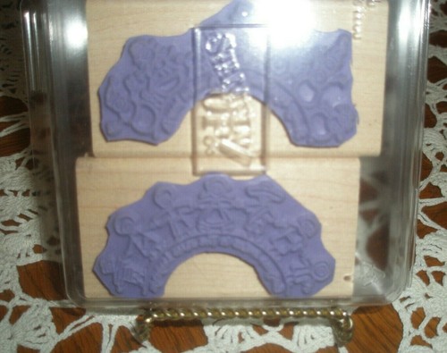 STAMPIN' UP  ~ THE WORLD OVER  ~  MOUNTED ON WOOD ~ LIGHTLY USED  - Picture 2 of 2