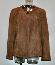 Talbot's 100% Suede Leather Jacket, Brown, 10p, Euc