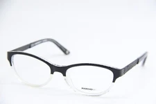 MARCHON NYC LENOX 001 BLACK CLEAR AUTHENTIC FRAMES EYEGLASSES 49-16