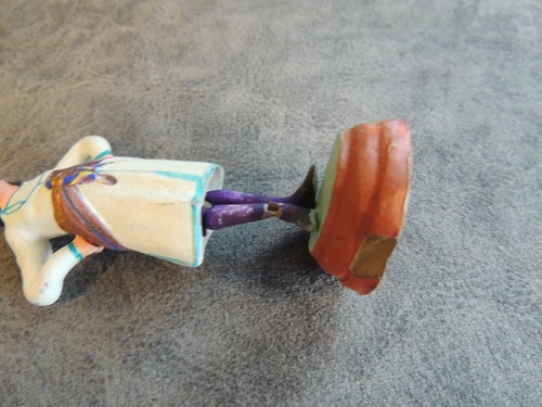 19 antike handbemalte Indien Figuren aus Ton Terrakotta 2 7/8 cm groß - Bild 5 von 5