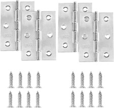 3" Door Hinge, 12 Pcs Stainless Steel Butt Hinges, Silver Window Hinges, Interi