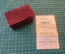 1913 Flinch Card Parlor Game in Original Box w/ Instructions - Complete Set - Sm