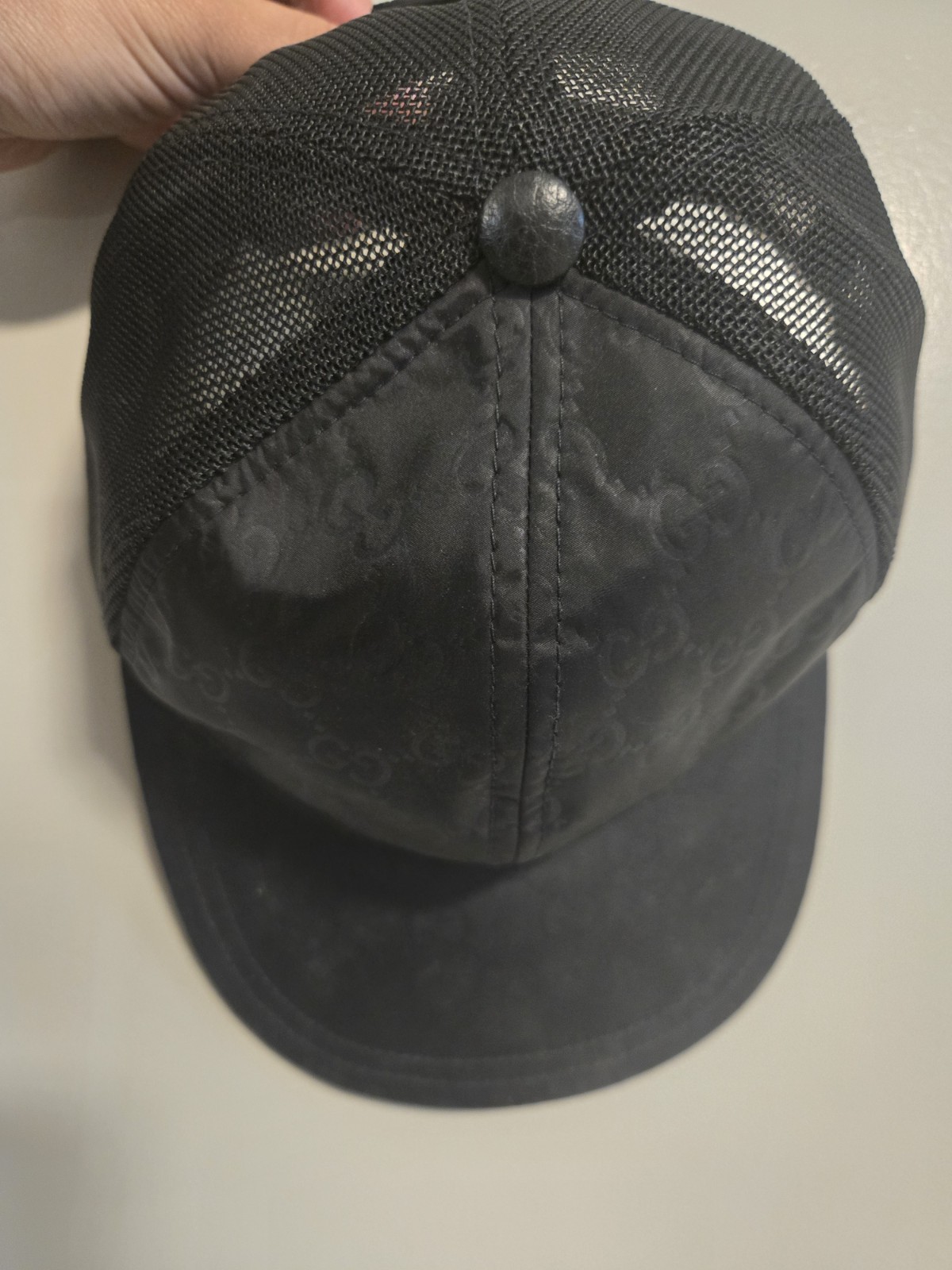Gucci Nylon Monogram Baseball Hat black image 9