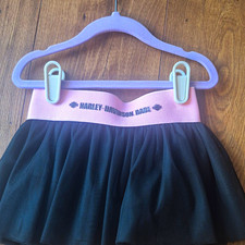 Harley-Davidson Girls Black/Pink Tutu Skirt Bow Elastic Pull-On 6-12M