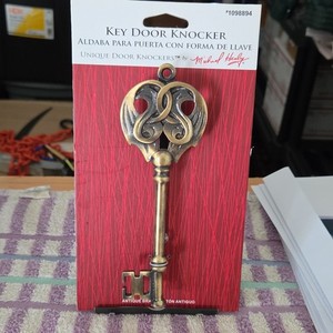 Michael Healy Key Door Knocker Antique Brass Finish Solid Brass MHS2 1098894