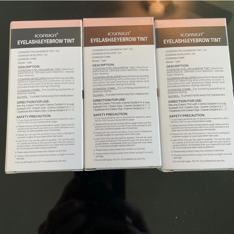 Quantity 3 colors Eyelash & Eyebrow Dye Tint Kit Waterproof permanent gel. - Image 3 of 3