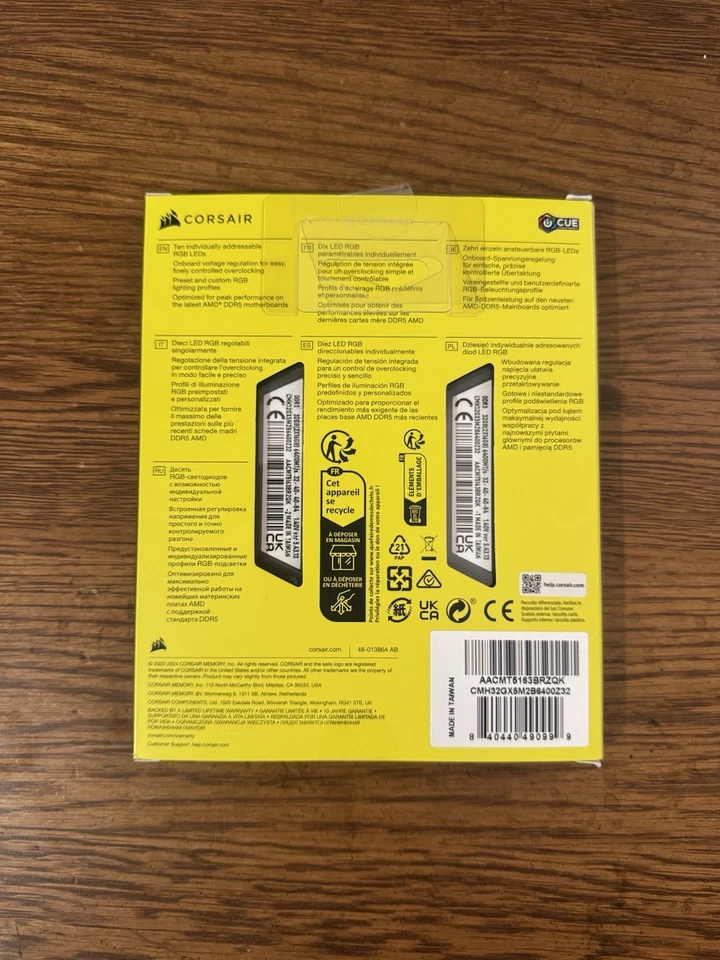 Corsair Vengeance RGB DDR5 RAM 32GB (2x16GB) - 6400 MT/S Foto 2 de 4