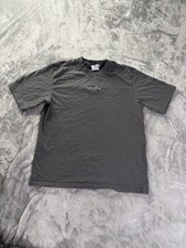 adidas Trefoil Center Logo Graphic T-Shirt Mens S Gray Crew Neck Short Sleeve