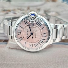 Cartier Ballon Bleu 33 Steel Pink Dial Watch WSBB0046 Full Set 4