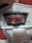 CCM Custom Pro Hockey Jersey #26 White Red Navy "W" Logo Size Medium Lace Tie — photo 3