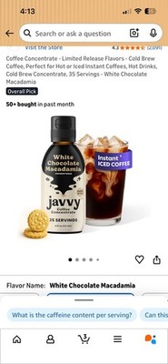 Javvy Coffee Concentrate -White Chocolate Macadamia