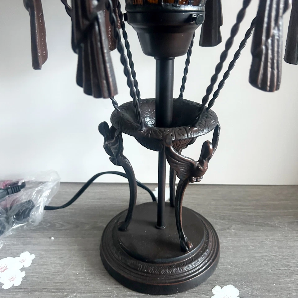 Lámpara globo aire caliente vitral victoriana estilo Tiffany diseño Toscano difícil de encontrar Foto 3 de 4