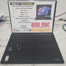 Acer TravelMate P614-53-TCO 1TB Schwarz