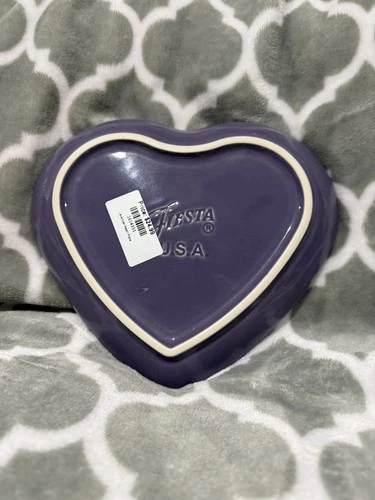 Fiestaware Lavender Heart Plate - Limited- Sold Out- Brand New