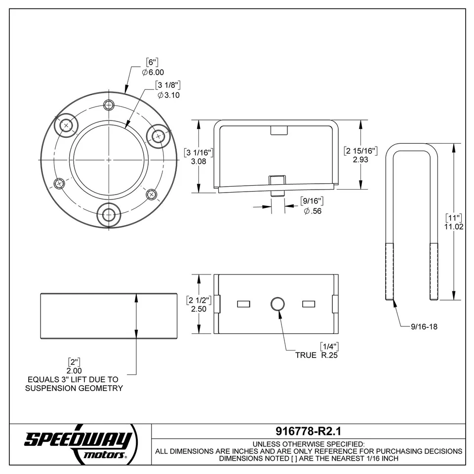 Speedway 07-17 Silverado/Sierra/Tahoe/Suburban Lift/Leveling Kit - Imagem 2 de 4