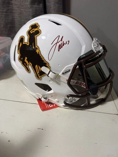 Josh Allen Wyoming Autographed Authentic Helmet Beckett Witnessed