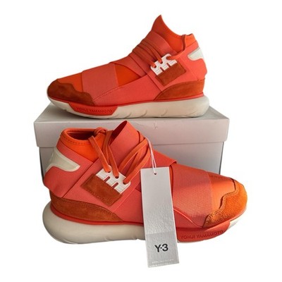Adidas Y3 Qasa High 300 Orange Weiß Y3 Qasa NEU Gr. UK 9,5