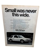 1976 AMC Pacer Small Was Never This Wide Vintage Car Print Ad