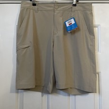 Columbia Men's Lightweight Tech Short, Ancient Fossil, 34x10 Tan Omni Shade NEW