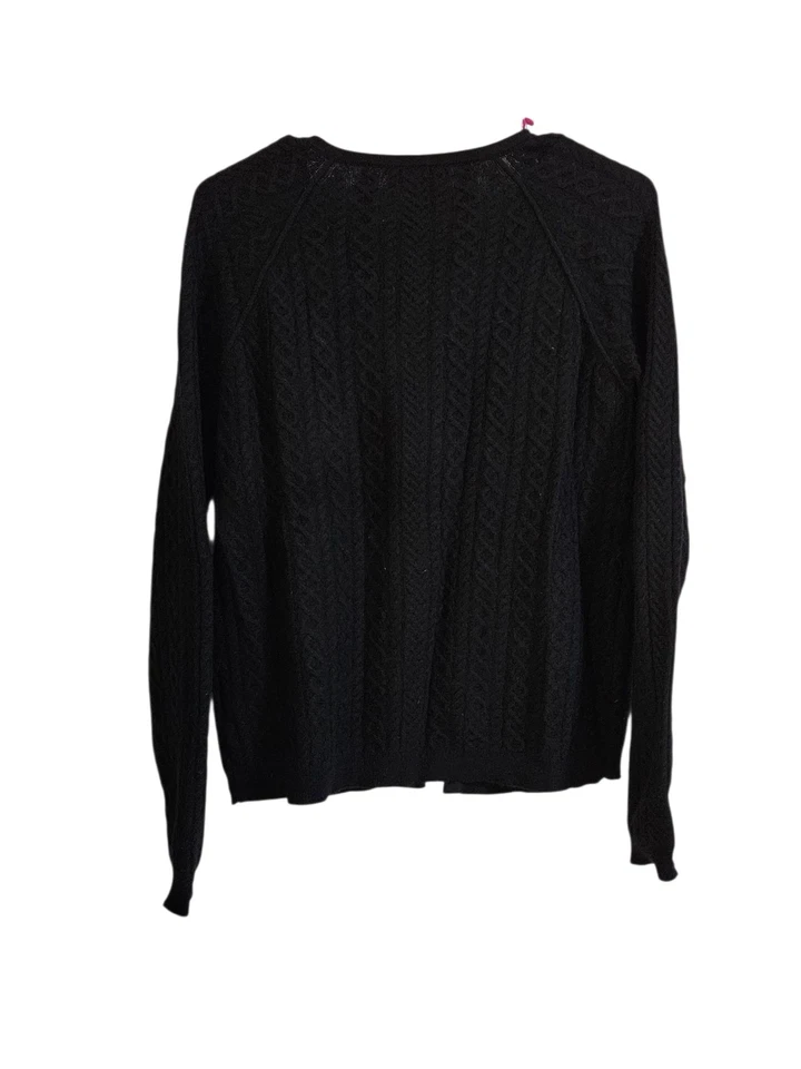 BLOOMINGDALES размер L 100% кашемир кнопка кардиган свитер черный женщин - Изображение 2 из 4