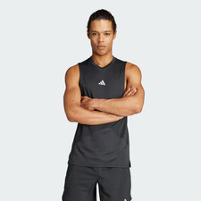 Image of Adidas Mens S Black Training Workout Tank Top Heat Rdy Sleeveless Crew Neck NWOT