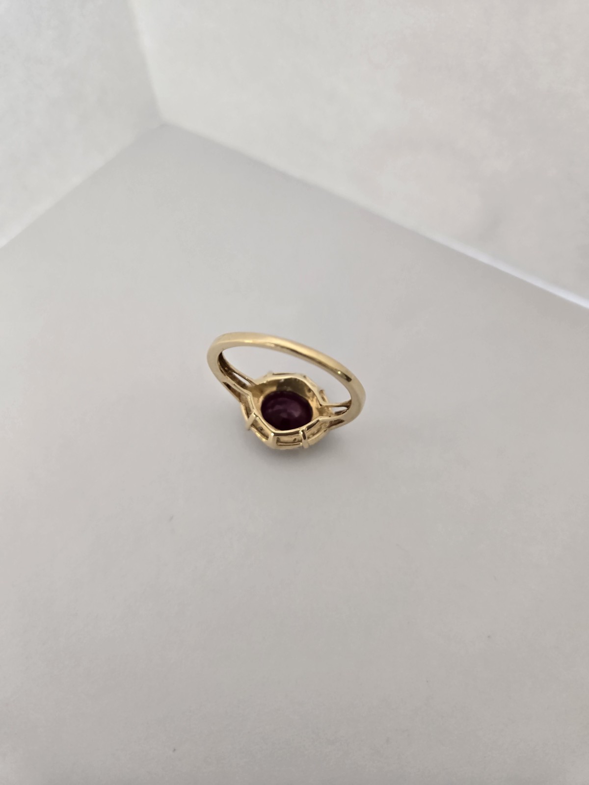 Solid 10k Yellow Gold Ladies Ruby And Diamond Rin… - image 5