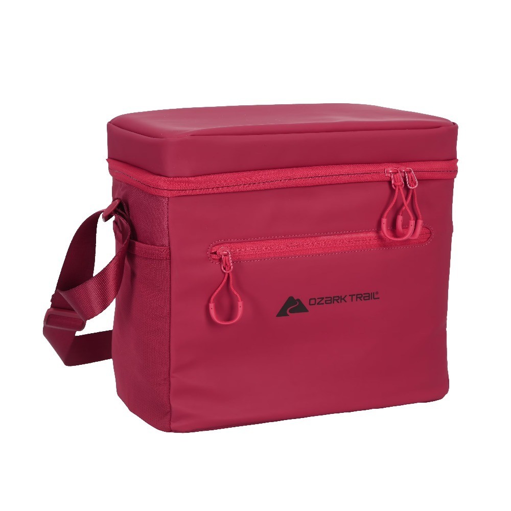 Soft Sided Cooler Bag with Removable Hard Plastic Liner, Red