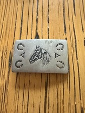 VINTAGE CHAMBERS BELT CO. BUCKLE HORSE HEAD SHOES