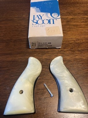 Jay Scott #21 faux pearl gun grips for a Smith & Wesson (S&W) N frame .38/.44