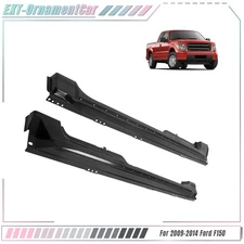 Black For Ford F150 2009-2014 Pickup Truck Super/Extended Cab Rocker Panel Steel