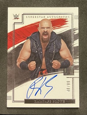 2022 Panini Impeccable WWE - Rampage Brown #SA-RBR Superstar Autographs /99 (RC)