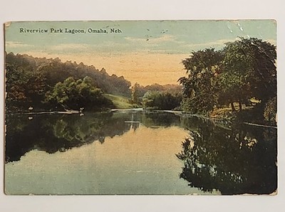 Vintage Postcard: Riverview Park Lagoon, Omaha, NE | Nebraska Landmark