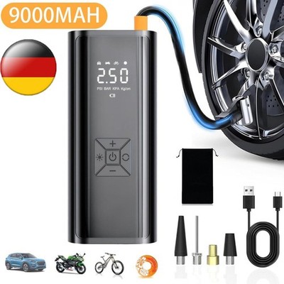 150PSI LCD Elektrische Akku Luftpumpe Auto Fahrrad Reifen Druckluft Kompressor