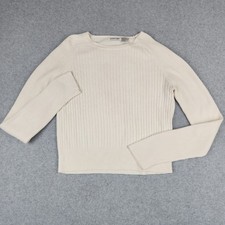 Energie Women Cream Cable Knit Long Sleeve Cr...