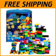 Colorful Toddler Building Blocks - 600 Pcs, Safe & Non-Toxic