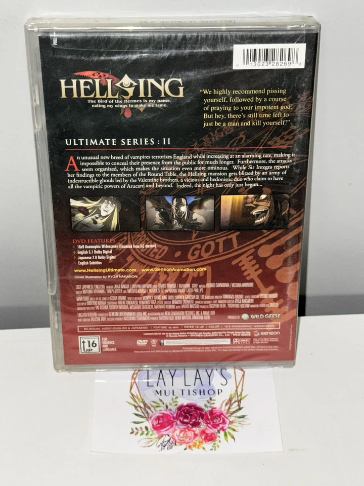 Hellsing Ultimate - Volume 2 (DVD, 2007) Vampires BRAND NEW SEALED! - Image 2 of 3