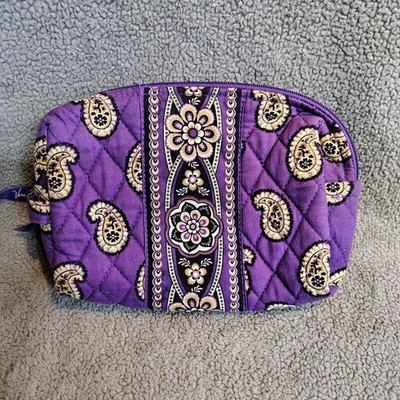 Vera Bradley Retired  Simply Violet  Makeup Cosmetic Bag READ DESCRIPTION 