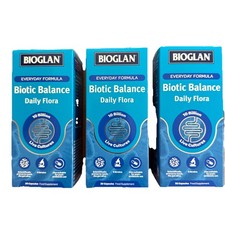 3x Bioglan biotic balance daily flora 30 pack BBE 04/27
