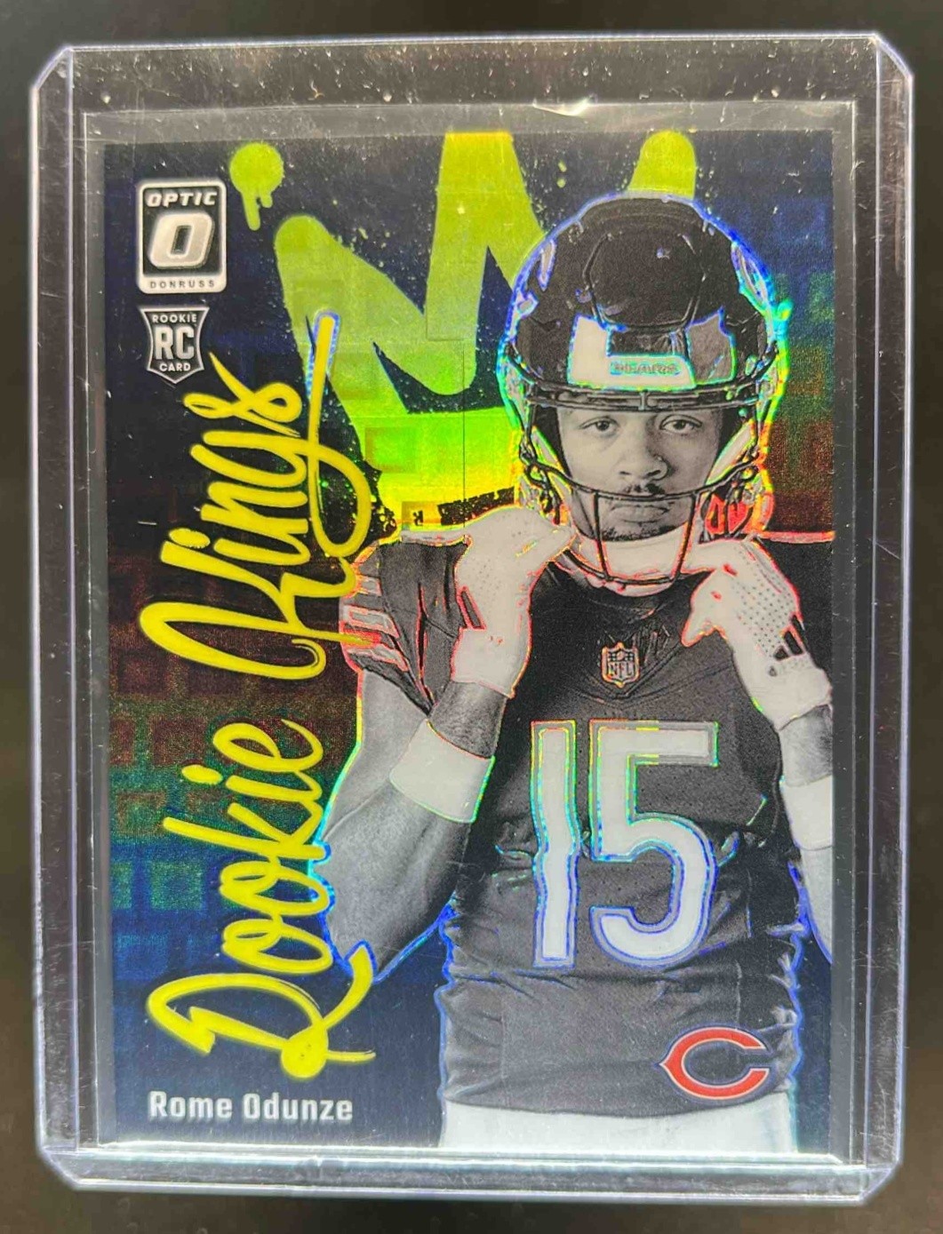 2024 Donruss Optic Rome Odunze Rookie Kings RC Black Pandora #4/25 Bears