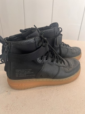 Nike Air Force 1 SF AF1 Mid Black Gum Utility Shoes 917753-003 Größe 38