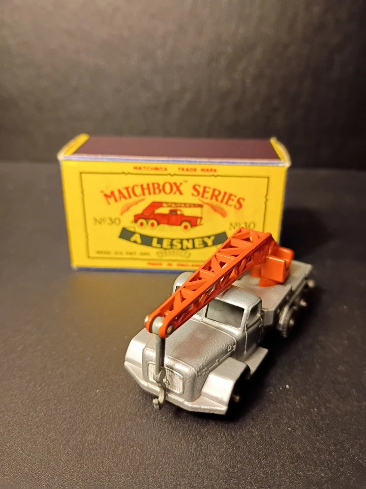 Matchbox #30B Magiruz - Deutz 6 Wheel Crane Truck 1961 Rare Crisp Orig C Box - Image 3 of 4
