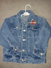 Kid's Harley-davidson Denim Blue Jean Jacket 4/5