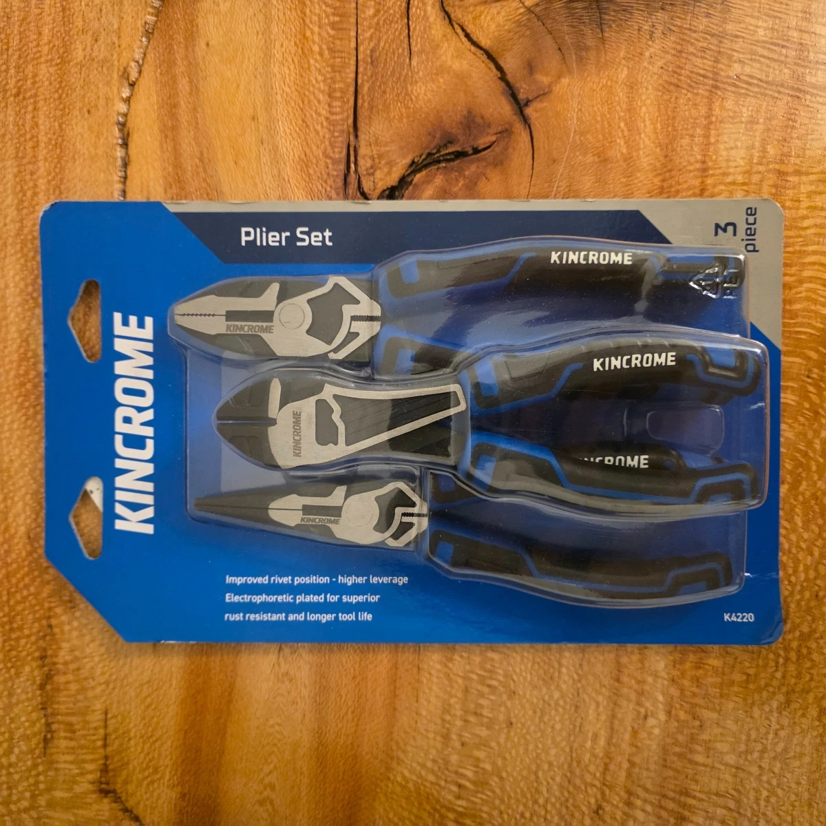 Kincrome 3 Piece Combination Long Nose Diagonal Cutter Plier Set K4220