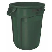 Rubbermaid Commercial Fg262000dgrn Brute 20 Gal Round Heavy Duty Plastic Can,