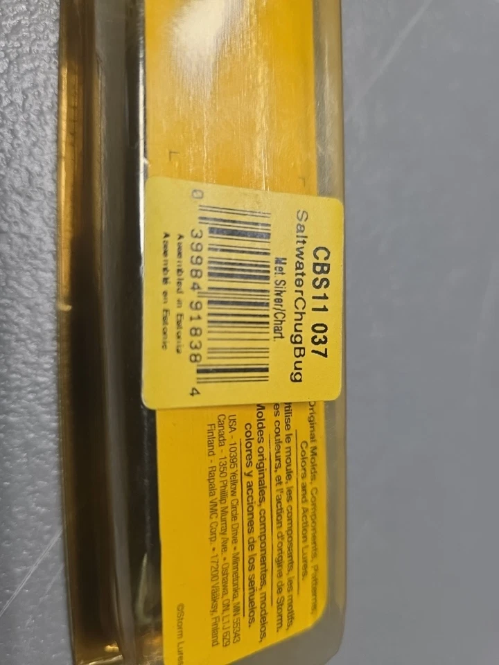 Storm CBS11 Rattlin' Saltwater Chug Bug Nuevo en Paquete Met Plateado/Gráfico Foto 2 de 3